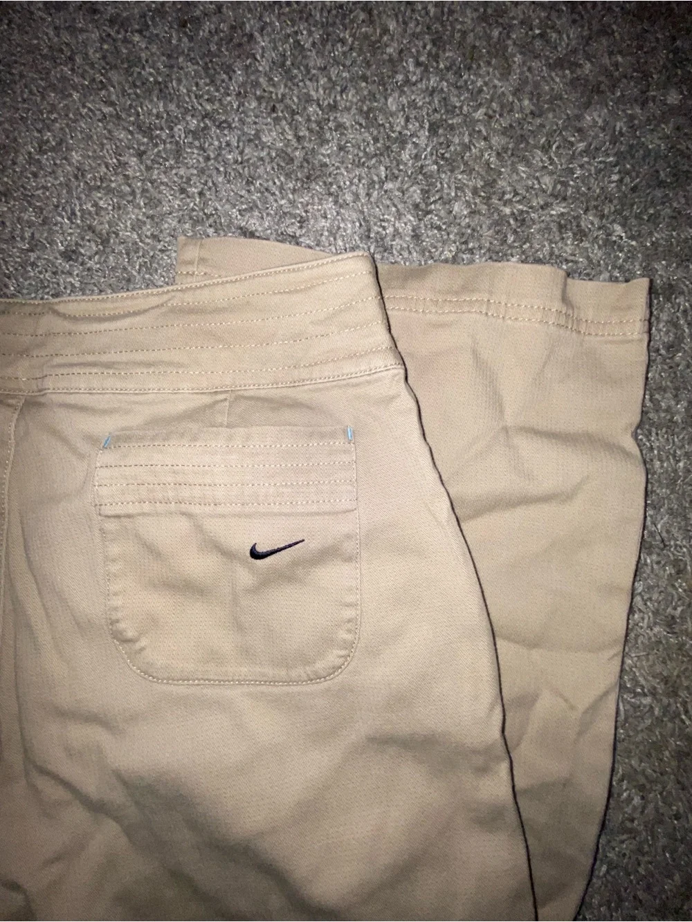 Nike  Khaki flare  wide leg - Leg Bottoms - Beige y2k